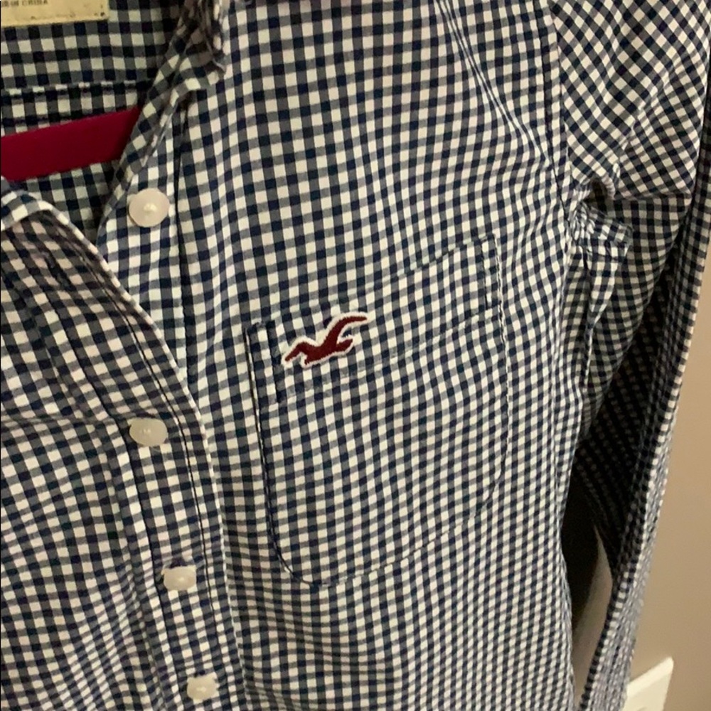 Hollister Gingham Print Collared Button Down Top - image 2